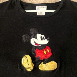 Vintage Sequin Patch Mickey Mouse TShirt